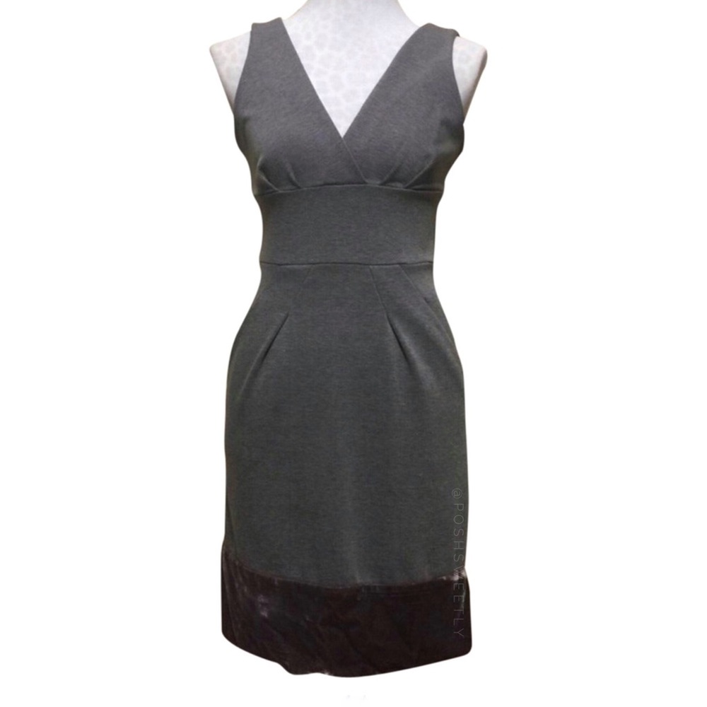 BCBG MaxAzria Velvet Trimmed Dress - Picture 1 of 8
